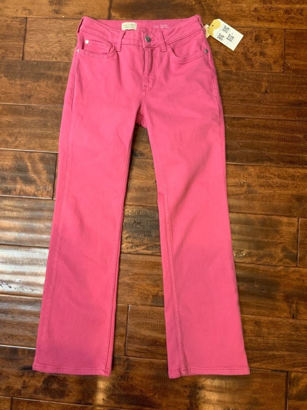Pilcro Anthropologie Pink Denim Bootcut Jeans NWT, Size 24